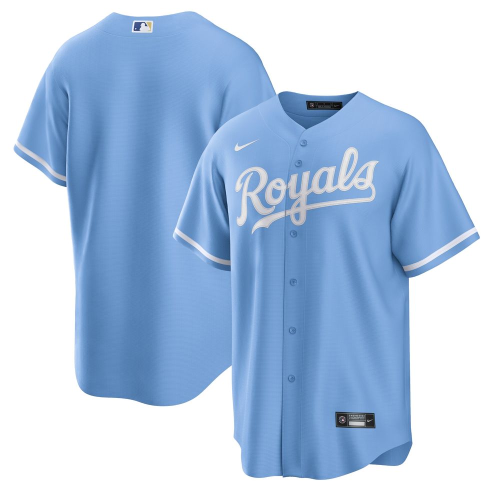 Kansas City Royals Alternate Replica Team Logo Jersey – Light Blue