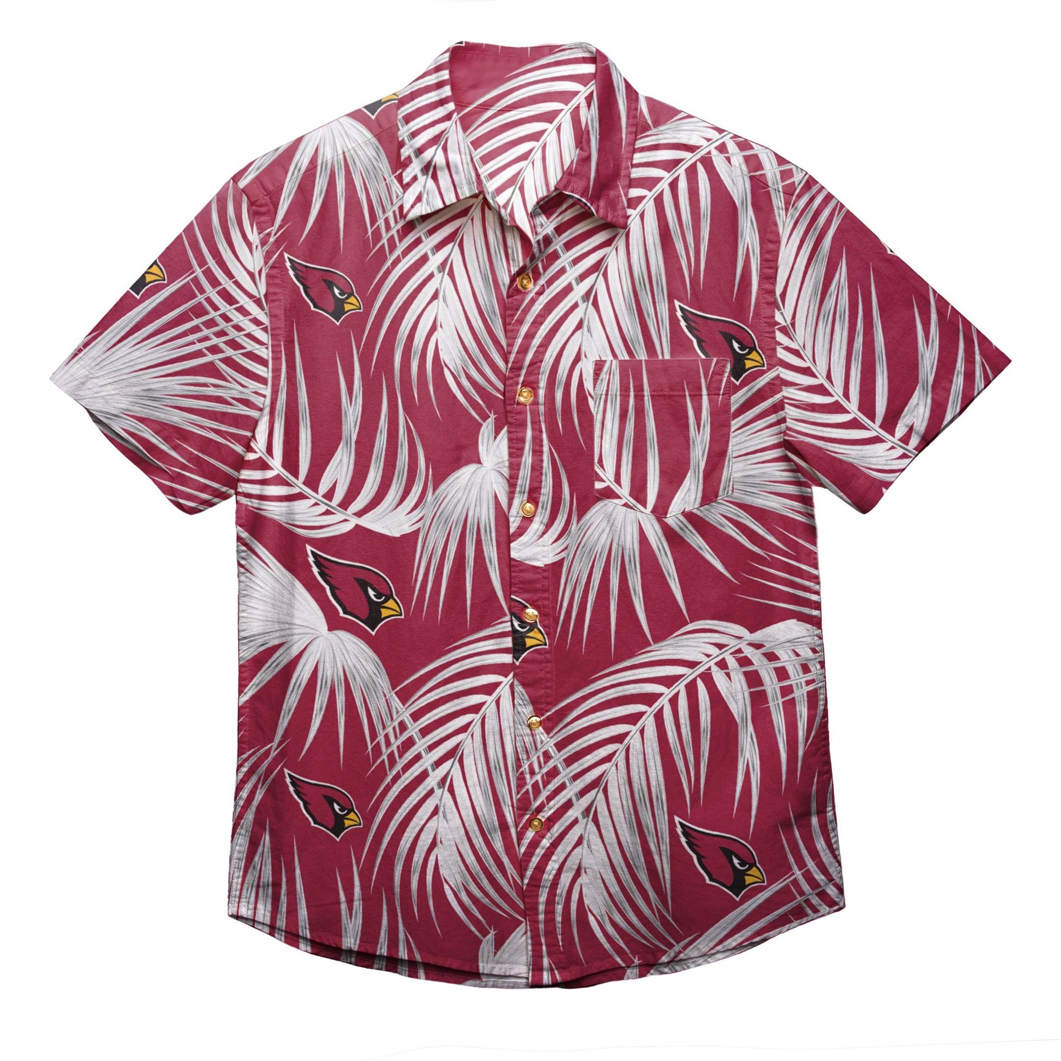 Arizona Cardinals Nfl Mens Hawaiian Button Up Shirt