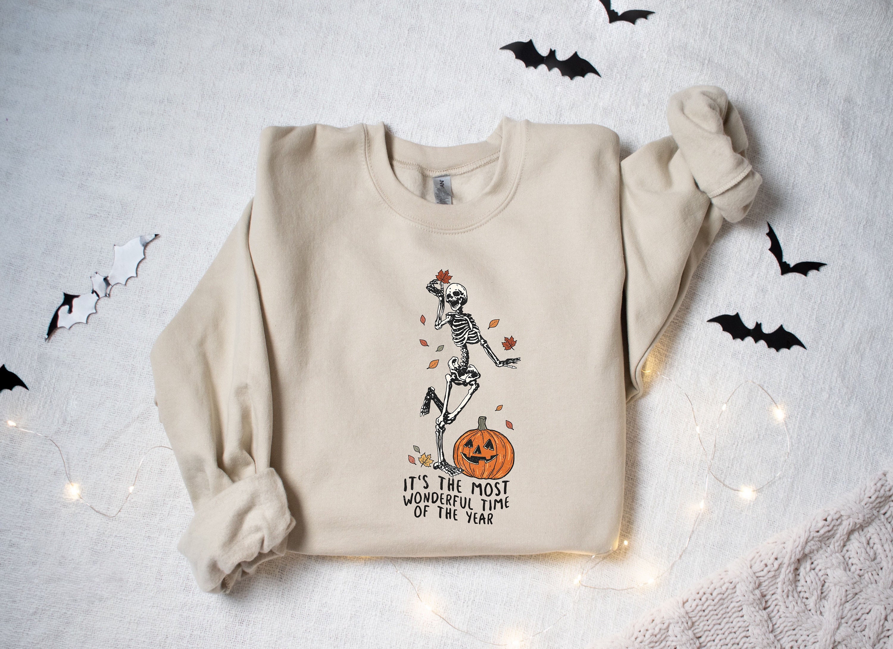 It’s The Most Wonderful Time Of The Year Shirt, Gift For Halloween, Fall Halloween, Witch TShirt, Halloween Sweatshirt, Halloween Skeleton