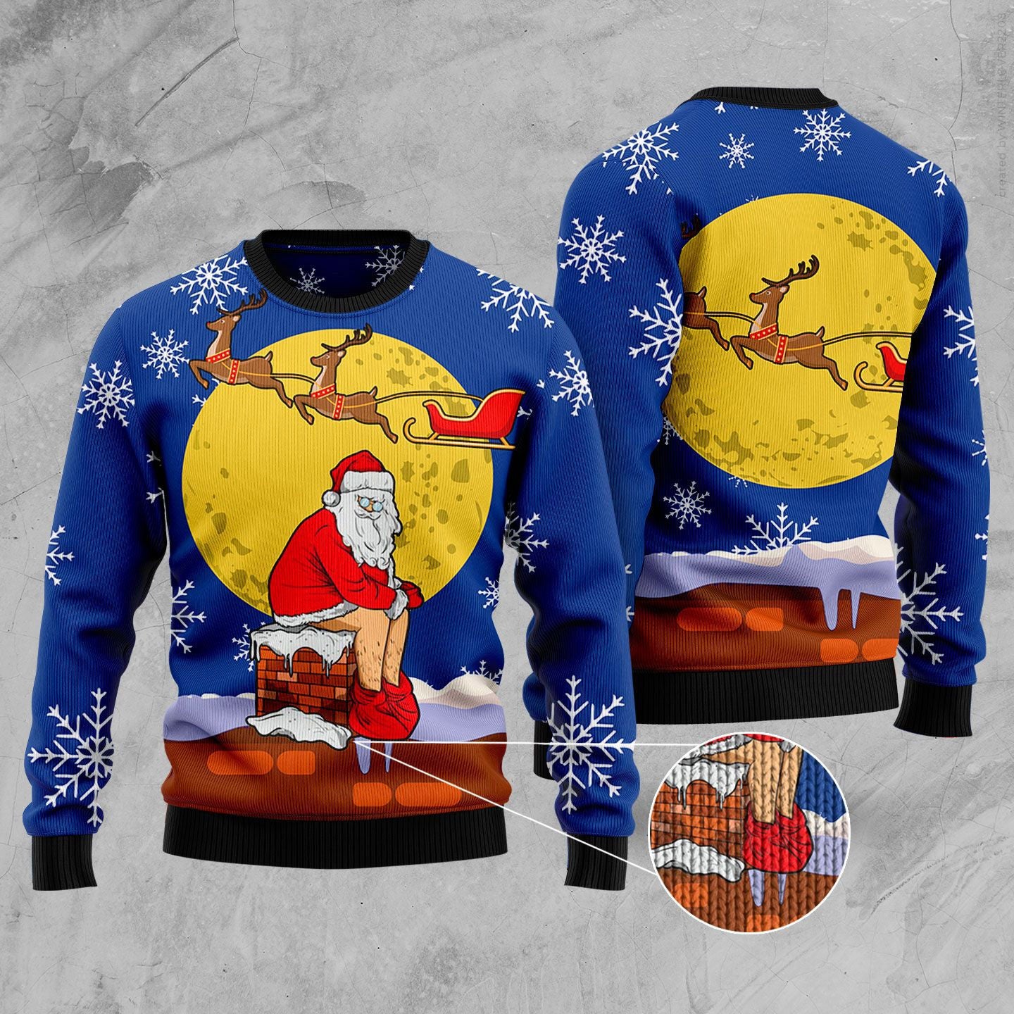 Funny Santa Xmas Ugly Christmas Sweater – Unisex Sweater Christmas Outfit