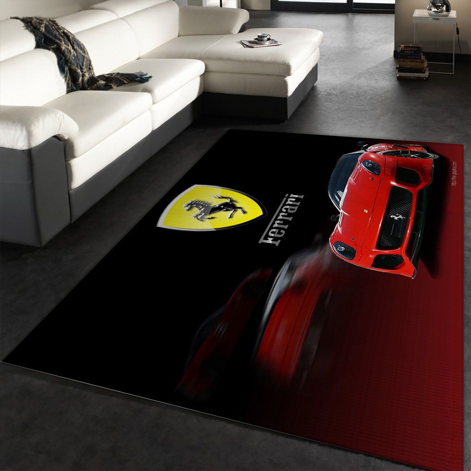 Ferrari Logo Area Rug For Christmas Bathroom Family Gift US Decor