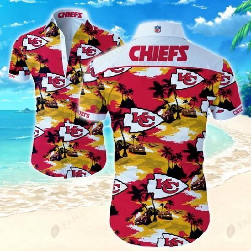 Kansas City Chiefs Coconut Tree Hawaii Fit Body Shirt