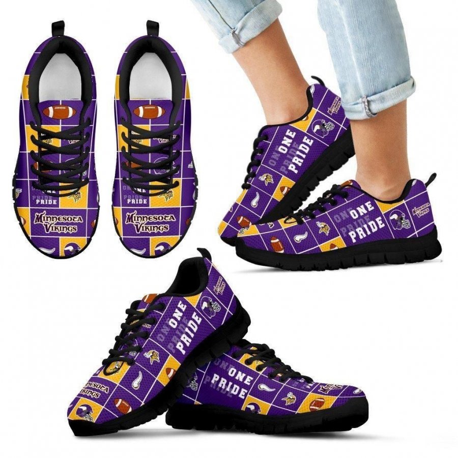 Colorful Pride Flag Minnesota Vikings Sneakers #917