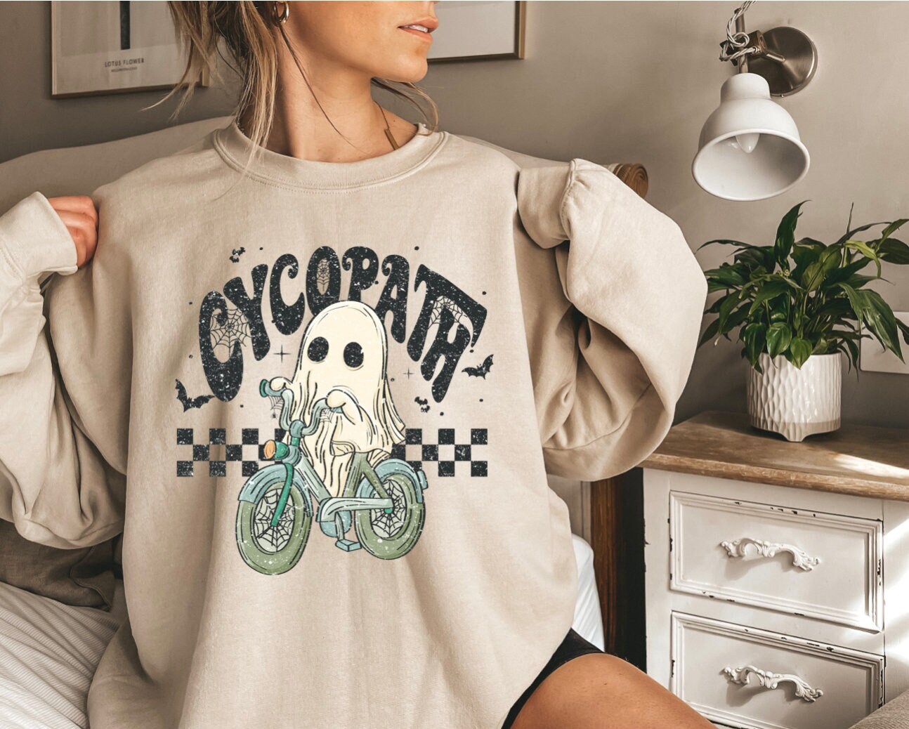 Ghost Halloween Sweatshirt, Women Halloween Shirt, Halloween Horror Fall Shirt, Women Halloween Costume, Halloween Tee, cute Halloween top Designed By LightMyShirt