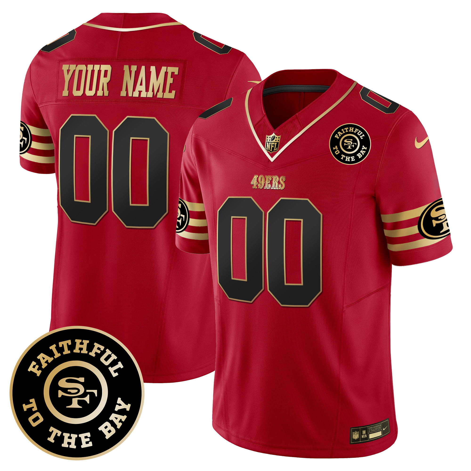 49Ers Faithful To The Bay Patch Vapor Limited Custom Jersey V6 – All Stitched