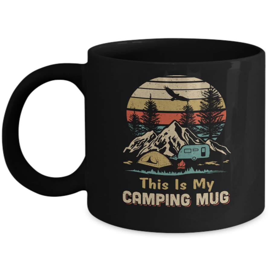 Vintage Papa Grandma Dad Mom This Is My Camping Mug