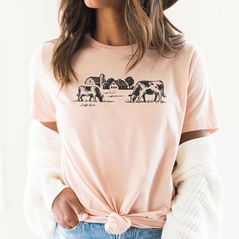 Farm Girl Shirt, Cow Shirt, Farm Wife Shirt, Country Shirt, Farmer Shirt, Cow Lover Shirt, Farm Life, Farm Gift For Her