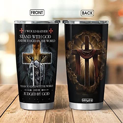 20Oz A Warrior Of God Faith Christian Gifts Stainless Steel Tumbler Cup With Lid, Double Wall Vacuum Thermos Insulated Travel Coffee Mug