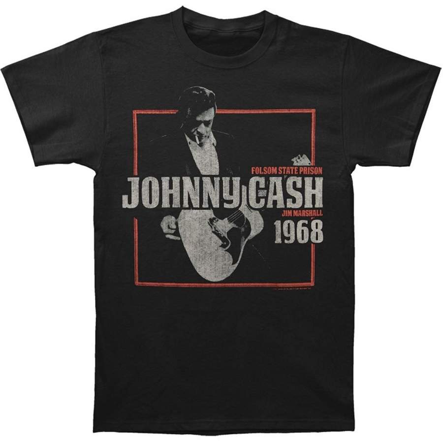 Fashion Men’s T-Shirt Personality T-shirt for Men Johnny Cash Men’s Smokin’ Vintage T-shirt Black