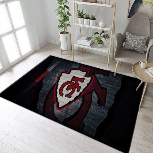 Kansas City Chiefs 02 Distressed Rug All Over Print Logo Custom Area Rug Carpet Full Sizes Home Living Rug Carpet Decor