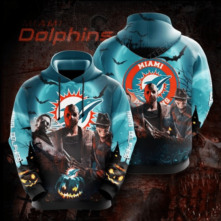 Halloween Miami Dolphins 3D T Shirt …
