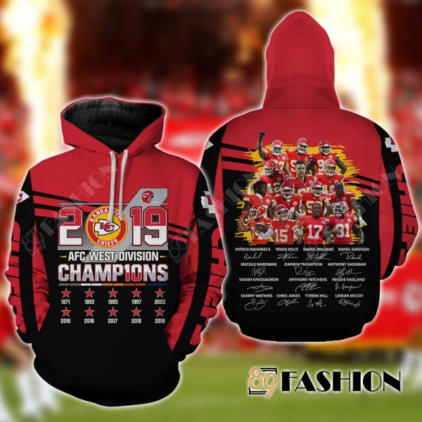 3D All Over Printed Shirt Kansas City Chiefs Champions Hoodie