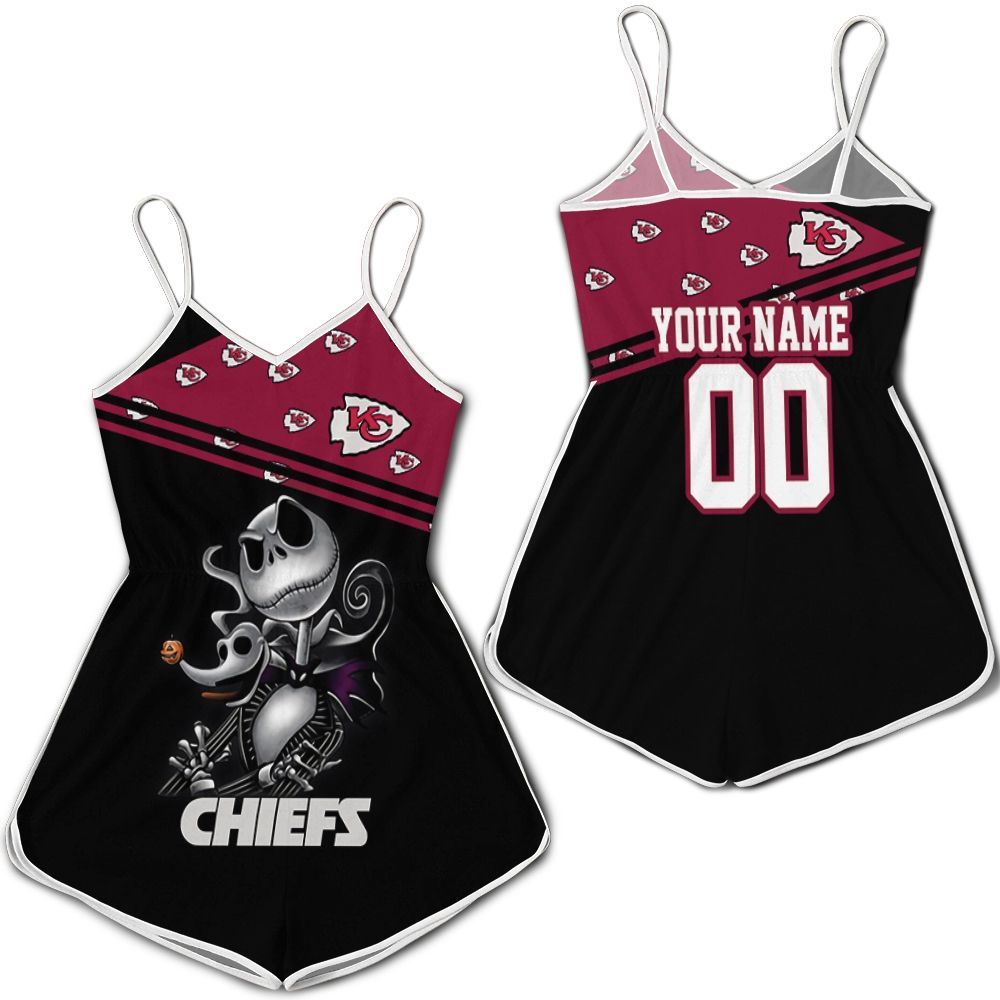 Jack Skellington Kansas City Chiefs Personalized 3D Romper