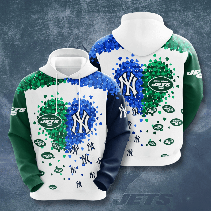 New York Jets Vs New York Yankees 93 Unisex 3D Hoodie Gift For Fans