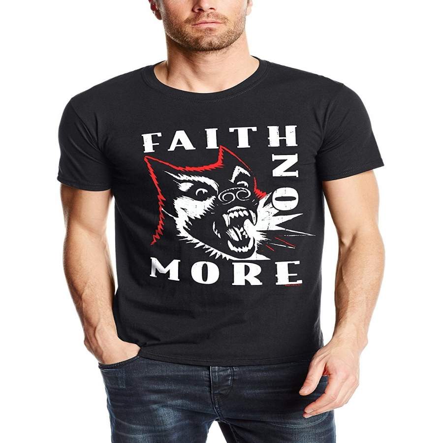 men’s fashion T-shirt Funny T Shirt Men’s Faith No More-Vintage Dog T-Shirt  men t-shirt