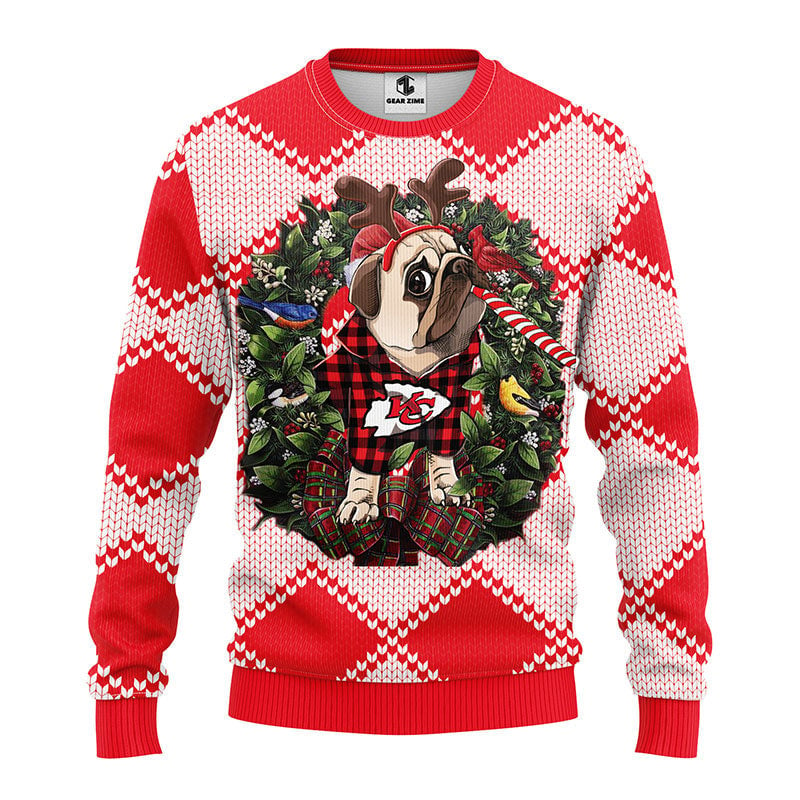 Kansas City Chiefs Pub Dog Ugly Christmas Sweater