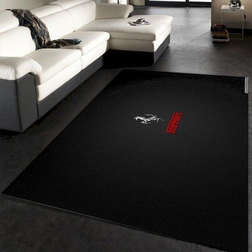 Cool Ferrari Logo Rug Bathroom Family Gift Us Decor Living Room Area Rug