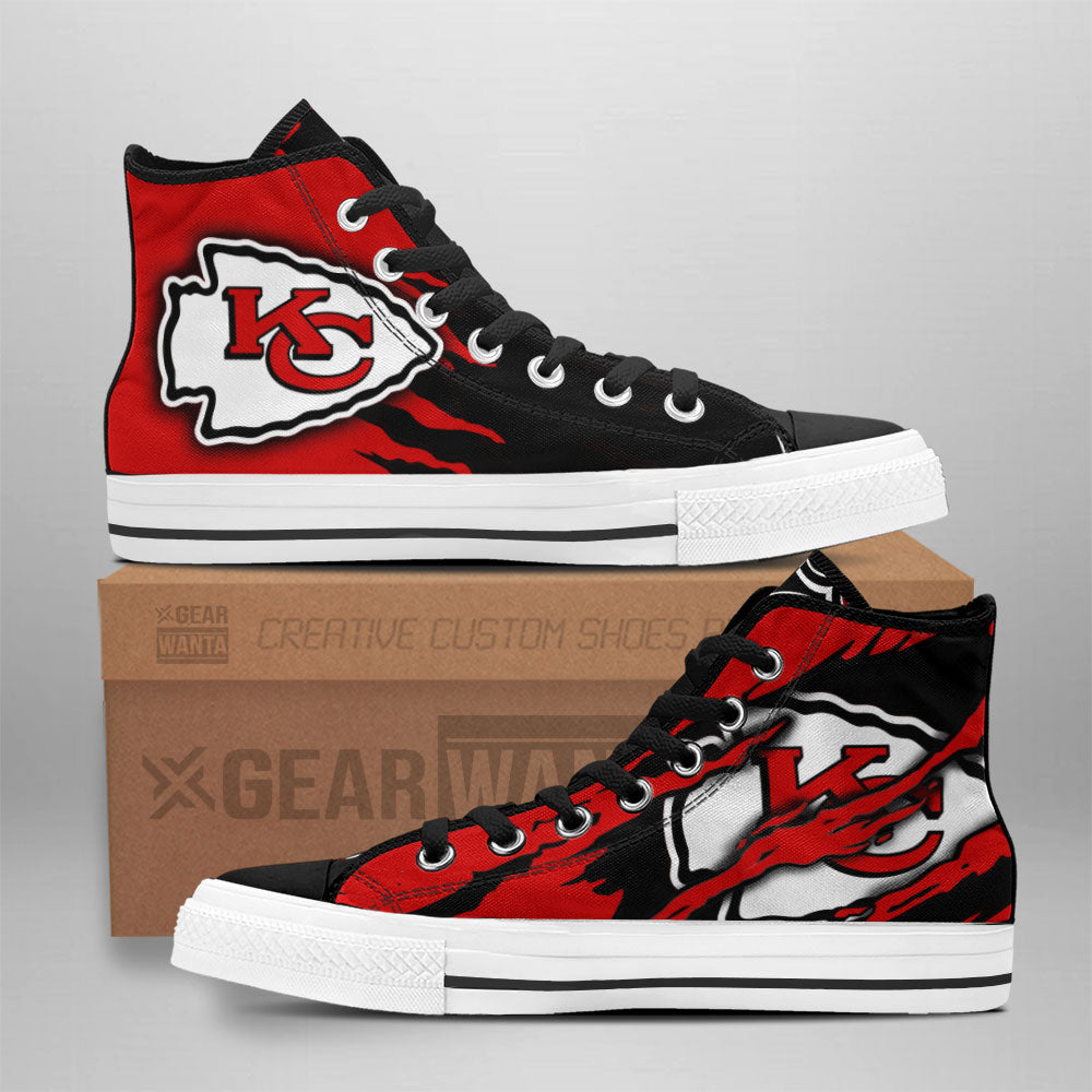 Kansas City Chiefs Shoes Custom High Top Sneakers For Fans