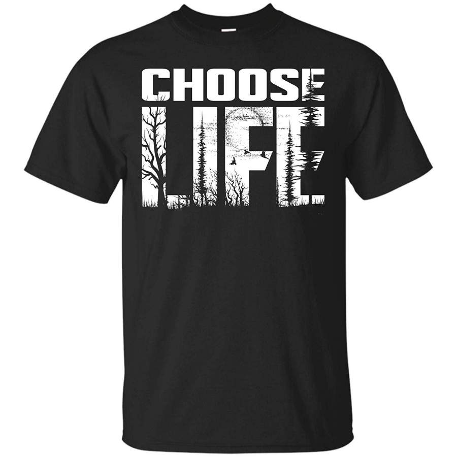 Men T-Shirt Choose Life Vintage Retro 80S Funny Short Sleeve T-Shirt