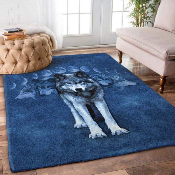 Wolf Art Home Decor Rectangle Area Rug 37