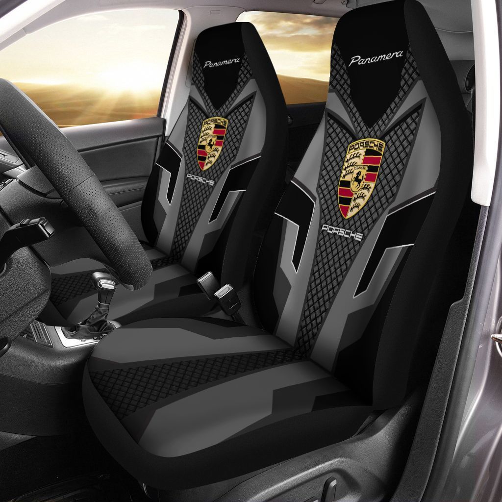 Porsche Panamera Lph Car Seat Cover (Set Of 2) Ver 1 (Black)