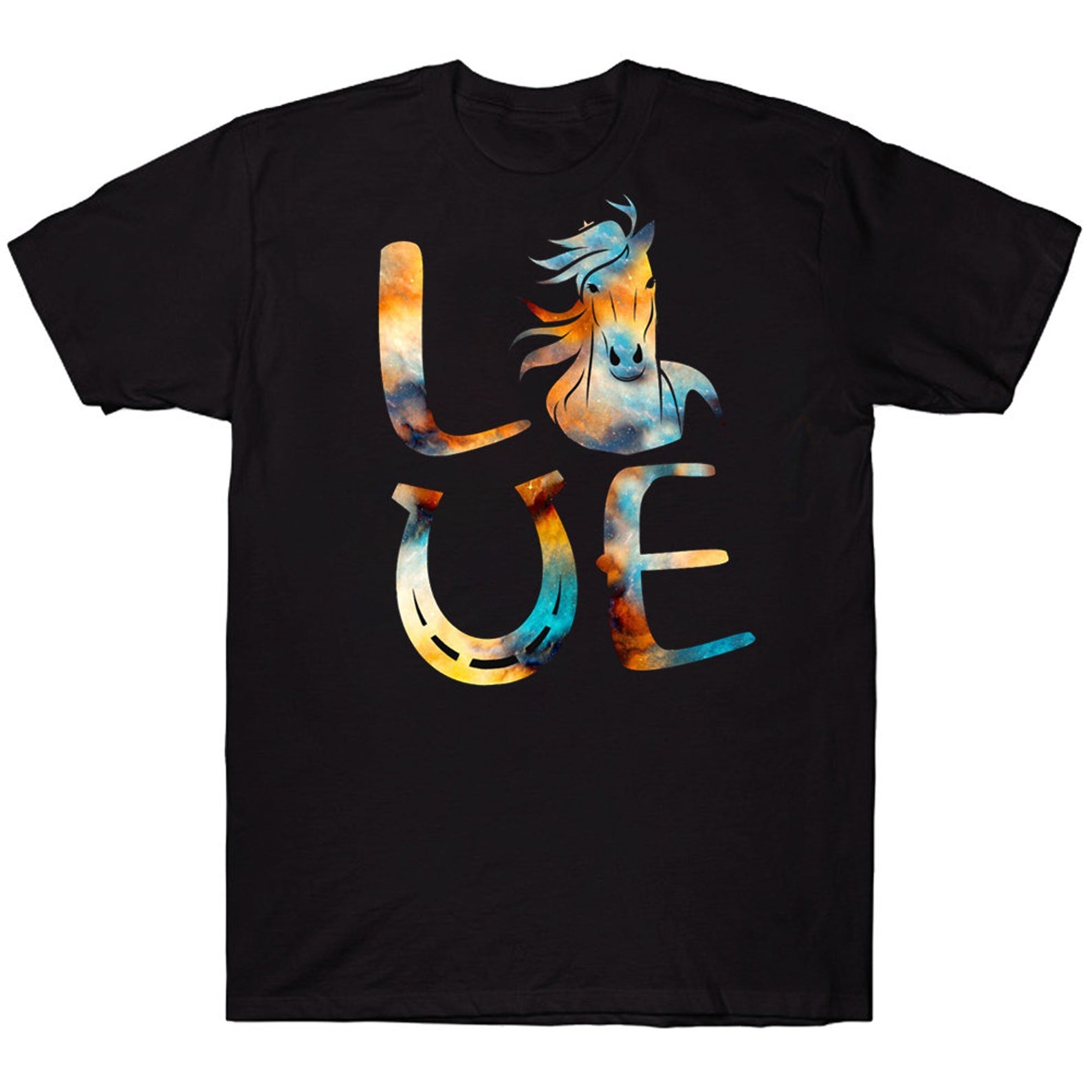 Colorful Love Horse Animal Lovers Awesome Horse Riding T-Shirt Gift