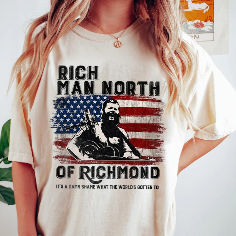 Rich Men North Of Richmond T-Shirt, Western Country Music Lyric, Oliver Anthony Music Song Shirt , Blue Collar Anthem, Nashville Graphic Tee