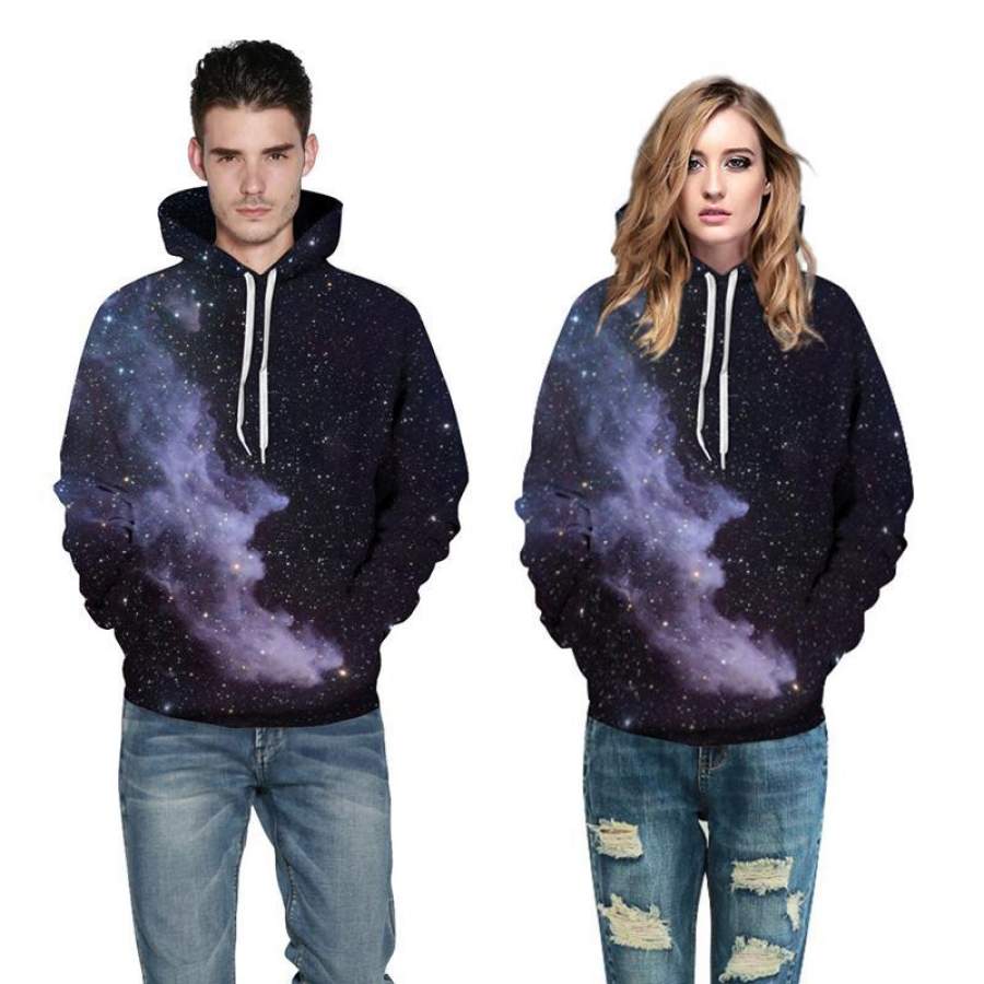 3D Print Hoodies – Dark Galaxy Space Pattern Pullover Hoodie OTA061