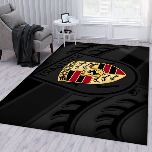 Porsche Logo Ver3 Rug All Over Print Logo Custom Area Rug Carpet Full Sizes Home Living Rug Carpet Decor