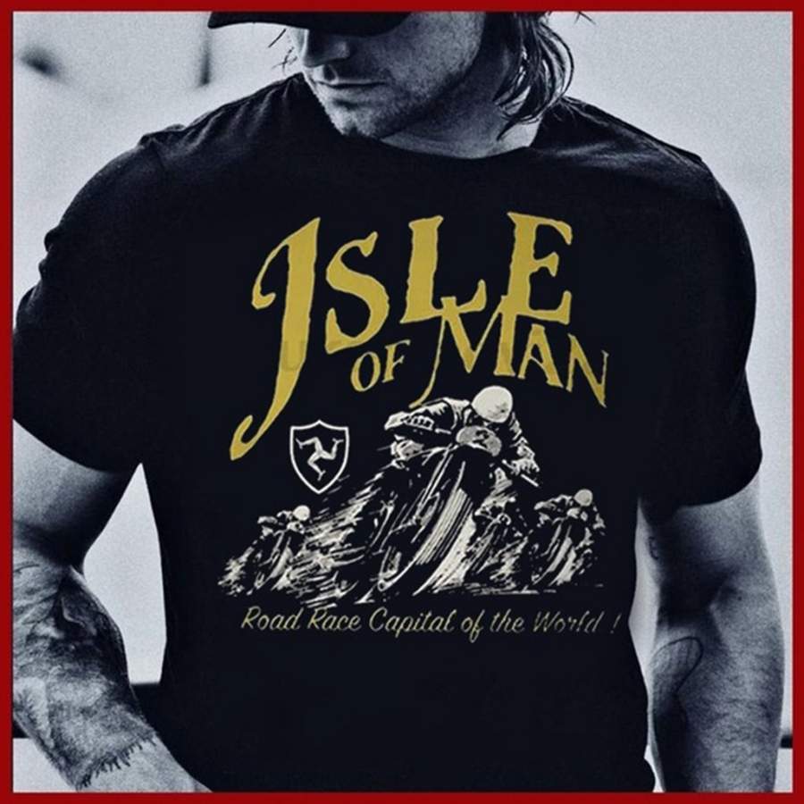 Isle of Man TT Vintage Road Racing Motorcycle T-Shirt