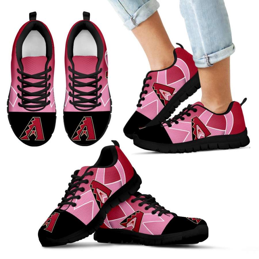 Arizona Diamondbacks Cancer Pink Ribbon Sneakers