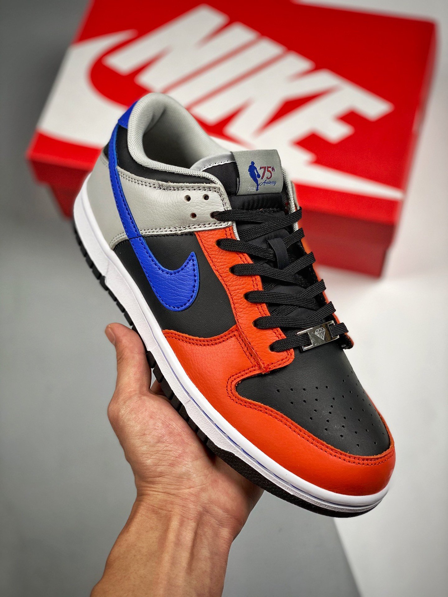 NBA x Nike Dunk Low EMB Knicks BlackRacer Blue-Grey Fog-Orange 5340770