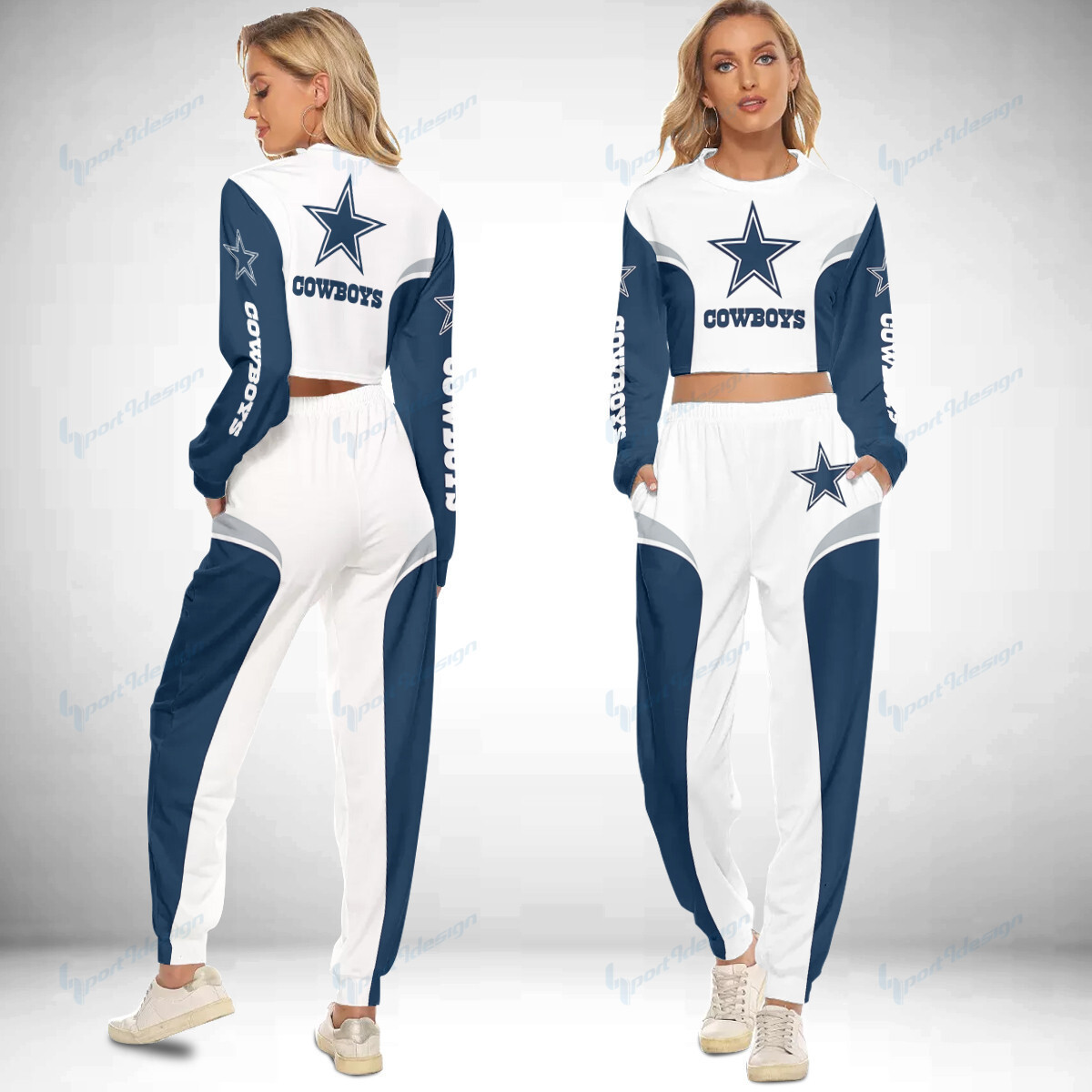 Dallas Cowboys Crop Sweatshirt Suit 13