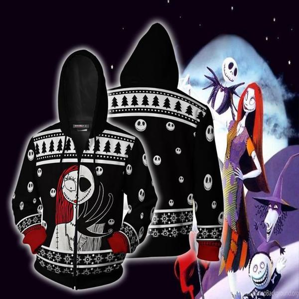 The Nightmare Before Christmas Hoodie – 3D Print Zipper Sweatshirts