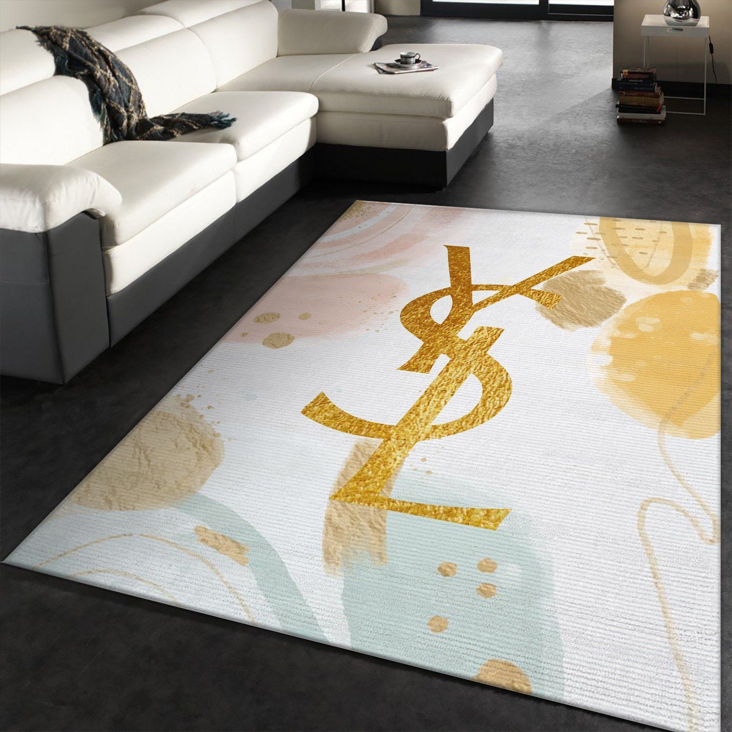 Ysl Yves Saint Lauren Rectangle Rug Bedroom Rug Floor Decor Home Decor Area Rug For Living Room Bedroom Rug Home Decor