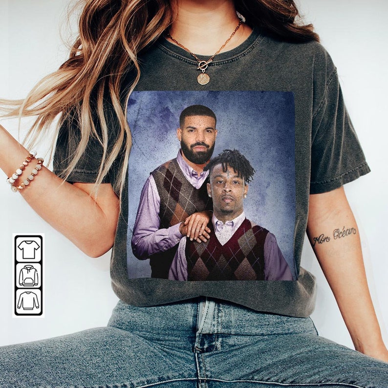 Drake 21 Savage Rap Music Shirt, Funny Shirt Christmas Gift Music Tour Day Unisex, It’S All A Blur Tour Fan Gift