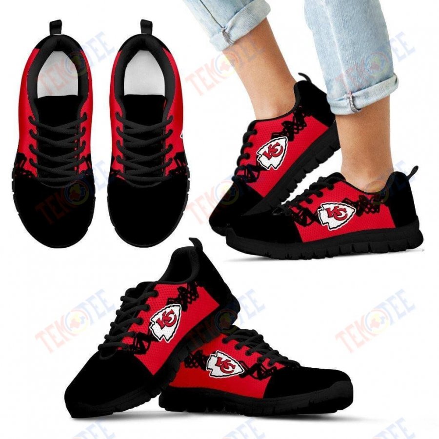 Mens Womens Kansas City Chiefs Sneaker V2 Doodle Line Amazing Sneaker Running Shoes For Men Women TDT323