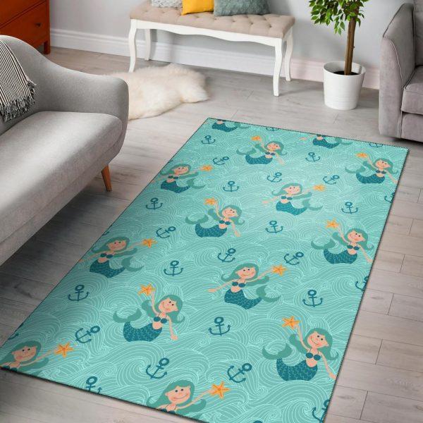 Mermaid Pastel Pattern Print Home De …