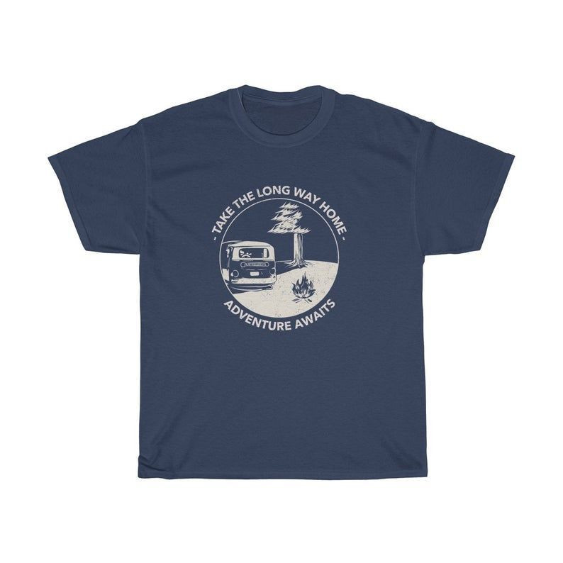 Take The Long Way Home Shirt Camping Graphic Tee Hiking Shirt