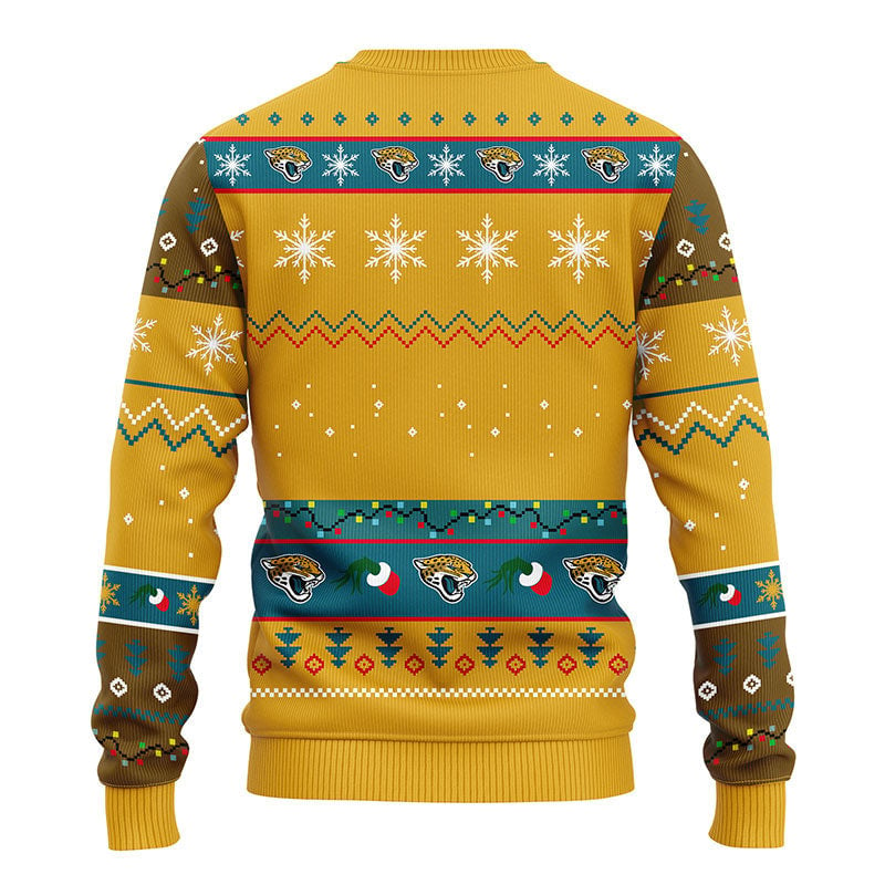 Jacksonville Jaguars 12 Grinch Xmas Day Ugly Christmas Sweater