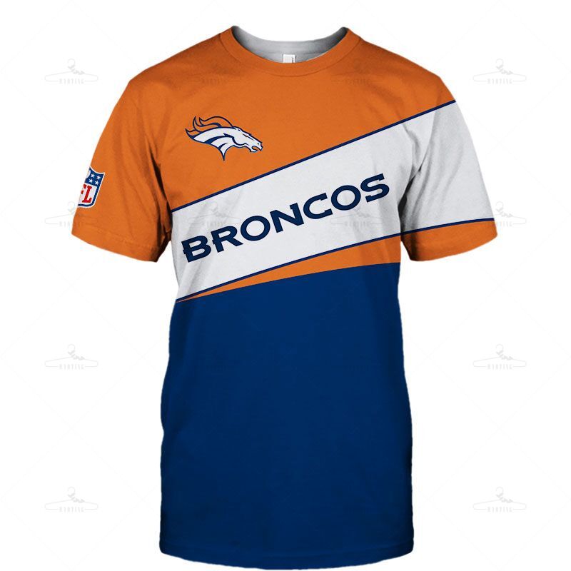 Denver Broncos T-Shirt 3D  Short Sleeve Gift