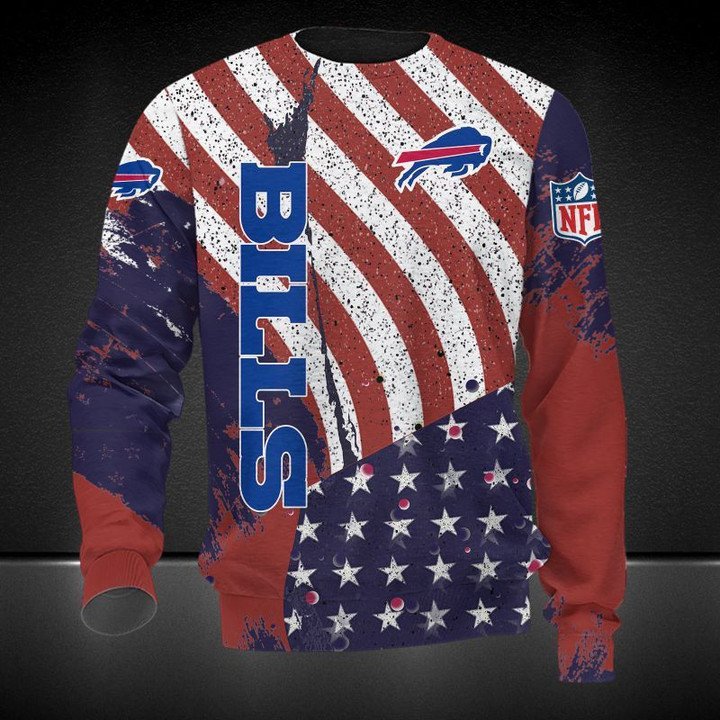 Buffalo Bills American Flag Duty Gift For Fan Ugly Wool Sweater Christmas