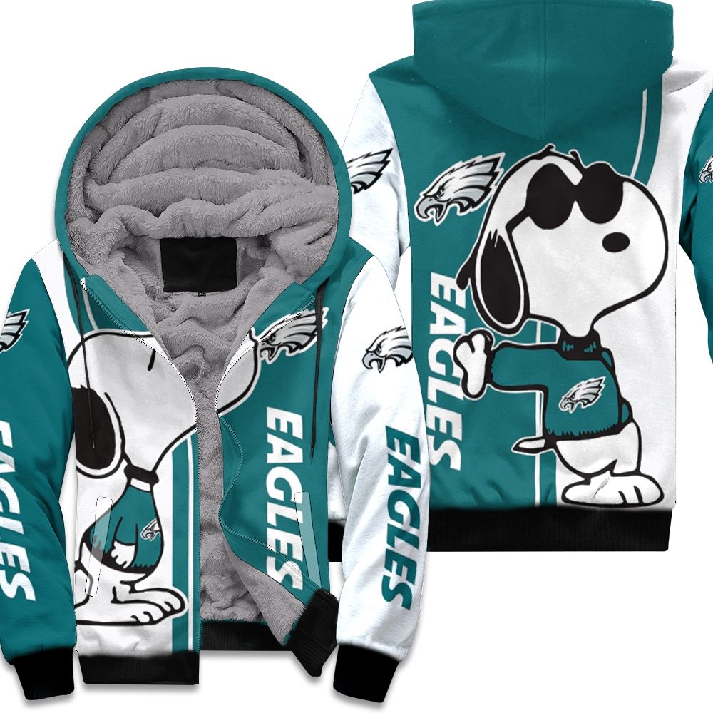 Philadelphia Eagles Snoopy Lover 3D Printed Fleece Hoodie