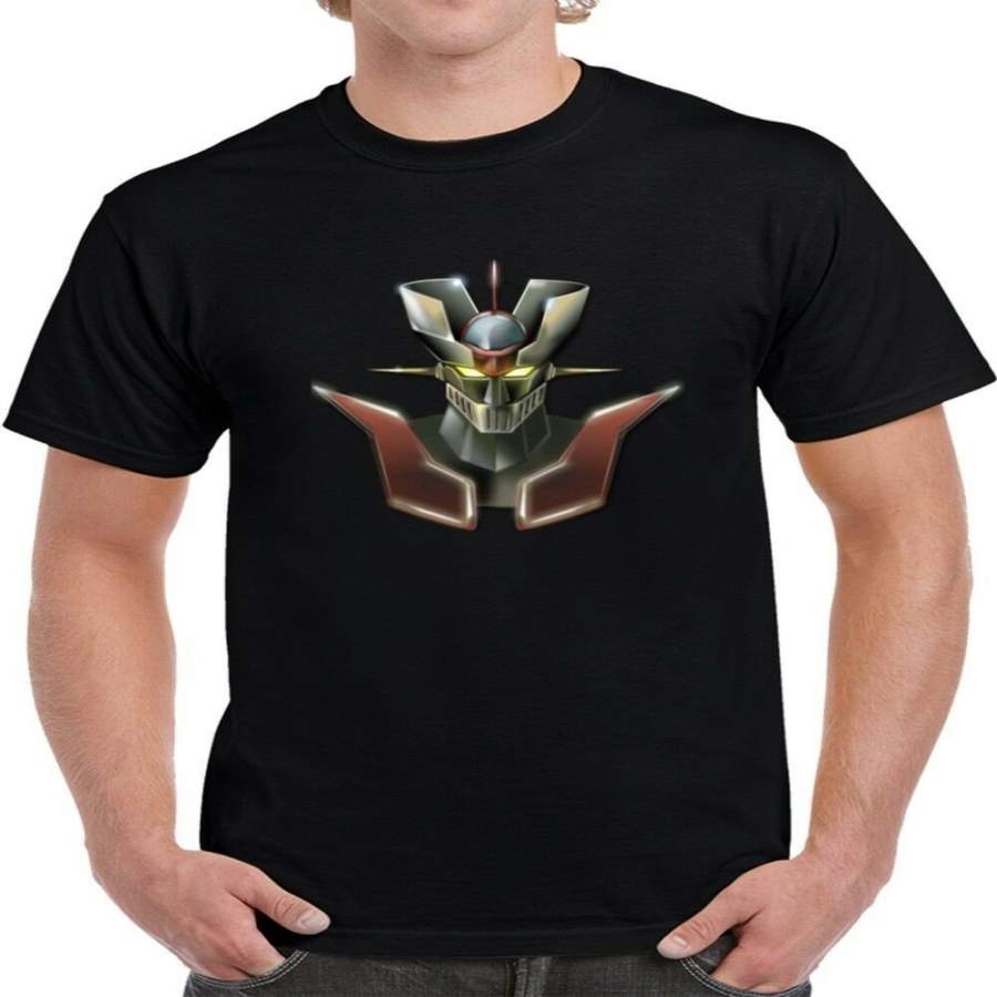 Mazinger Z T-shirt Vintage Classic Retro Japanese Anime Cartoon Legend Black