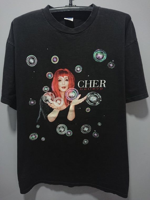 Vintage 90 S Cher Believe Tour Shirt Cherilyn Sarkisian Pop Dance Disco Folk Shirt