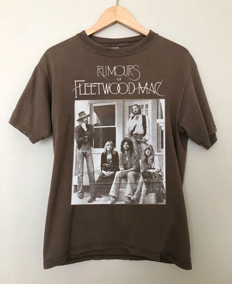 Fleetwood Mac Rumors T Shirt, Vintage Fleetwood Mac Shirt, Fleetwood Mac Dark Chocolate Tee, Music Band Shirt, Fleetwood Mac Concert Shirt