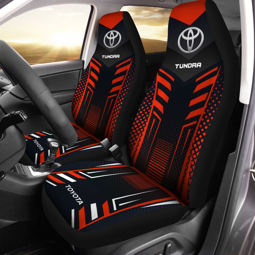 Toyota Tundra DVT-HL Car Seat Cover (Set of 2) Ver 10 (Red)