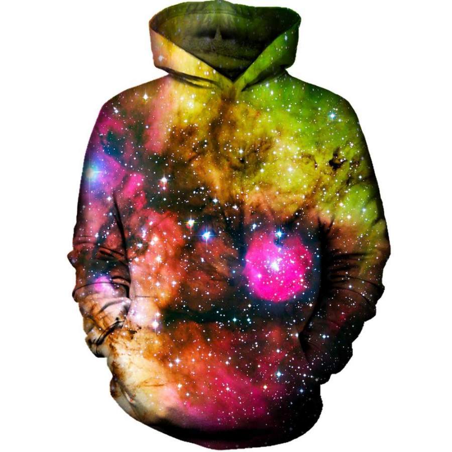 Vibrant Nebula Men/Women All-Over Print 3D Hoodie