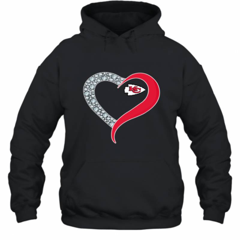 Diamond Kansas City Chiefs Heart shirt Hoodie