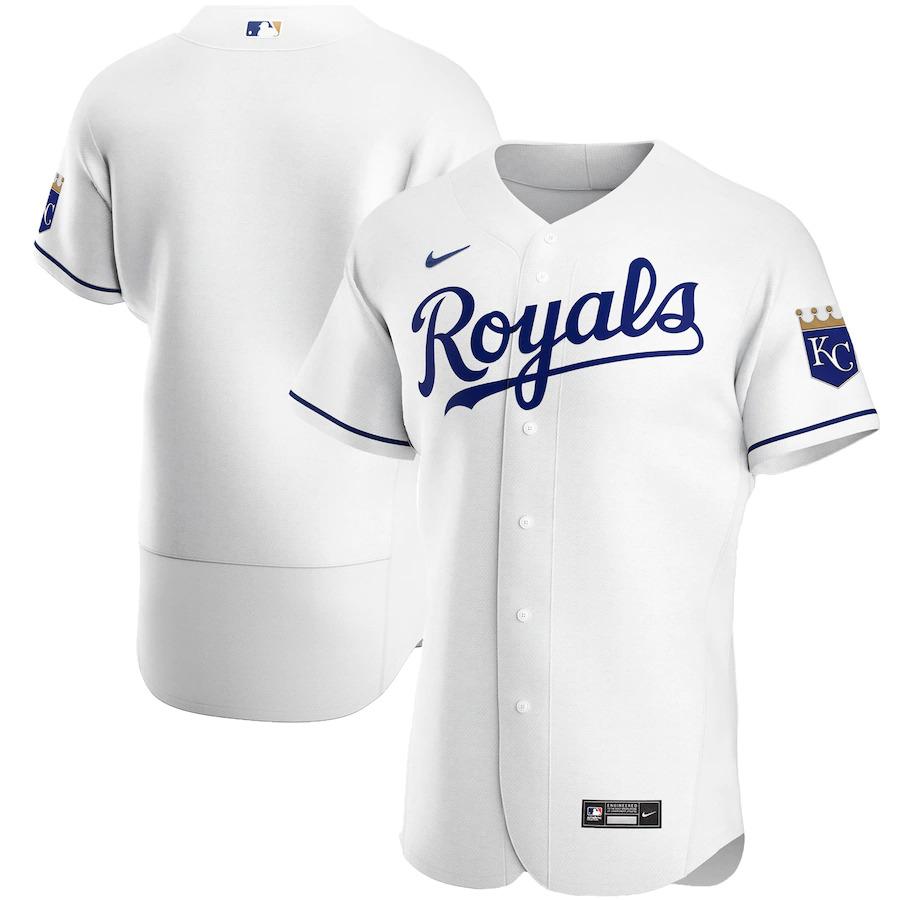 Kansas City Royals – Mens White Home Game Stitched Jersey – *Pick Your Player*